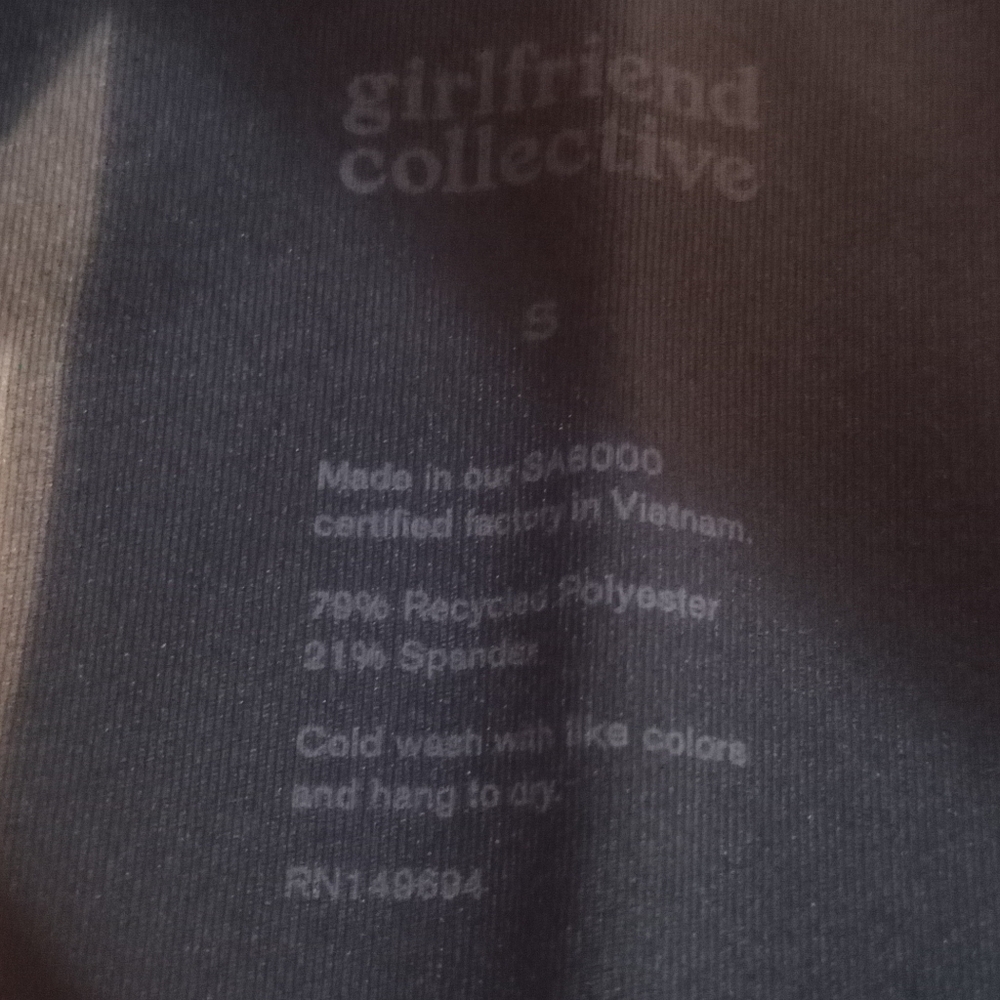 girlfriend collective One-Shoulder Tank Top in Dark Green - Picture 7 of 11